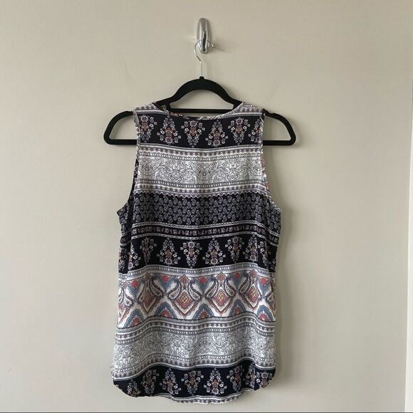 Pleione-paisley Floral Printed Tank Top (Size:Small) - Picture 2 of 7